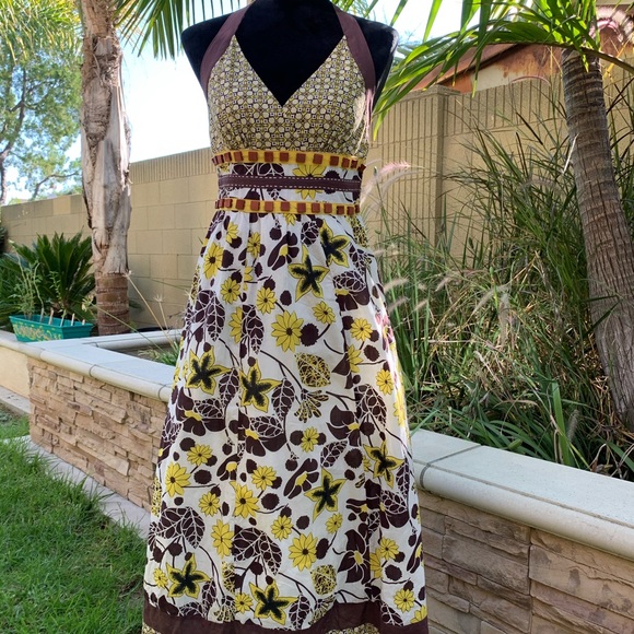 NWT- Aryeh Summer Halter-Top V-Neck Dress 👗 - Picture 5 of 10